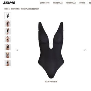 SKIMS Naked plunge bodysuit 4X